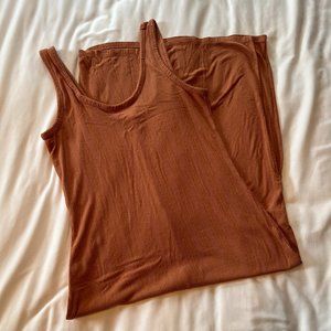 Camel Ribbed Midi/Maxi Dress